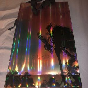 Reflective Gucci gift bag